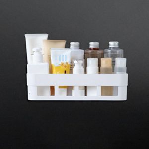 XYAX(XUNJIE) Punch percuma Wall Mounted Household Storage Basket kosmetik penyimpanan rak tandas bekalan Corner pancuran rak aksesori pancuran mandi rak bilik mandi rak bilik mandi