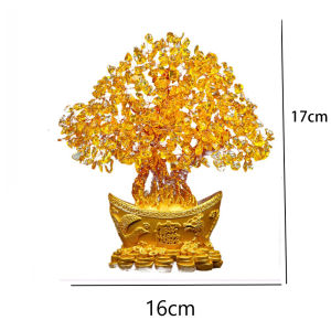 Fengshui Keberuntungan Ornamen Pohon Uang Pohon Kristal Dengan Liontin Uang