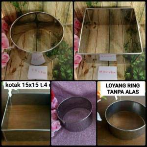 loyang bulat tanpa alas / ring roti bulat besar / cetakan bolu bulat kotak besar tebal 100% anti mleot dan anti karat TERMURAH FREE 1 PCS/korean cake/mousse ring cutter