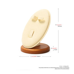 Oirlv Wooden Ring Display Storage Stand Earrings Organizer Holder SM101