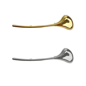 Lightweight Leaf Shaped Pin Brooch Carving Craftsmanship Safety Lapel Pin For Art Exhibitions And Wedding Accessories