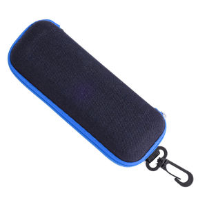 EVA Denim Protective Sunglasses Case Portable Zipper Glasses Boxes Travel Hook Linker Anti Loss Glasses Packaging Eyewear Box