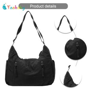 Women Crescent Crossbody Bag Multi-Pocket Lightweight Shoulder Bag Large Capacity Work Satchel Bag Female Shopping Bag