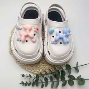 Crocs Charms Shoes DIY Accessories 3D Balloon Dog Violence Bear Detachable Shoes Buckle for Crocs