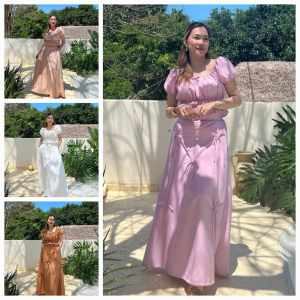 EVAPlain Color A - Line Maxi Long Ribbon Skirt - XS to Large - xs to large - classy and elegant - premium fabric - excellent quality - fabric from abroad - premium quality - mall quality - multi way to wear - color: black white pink light pink t