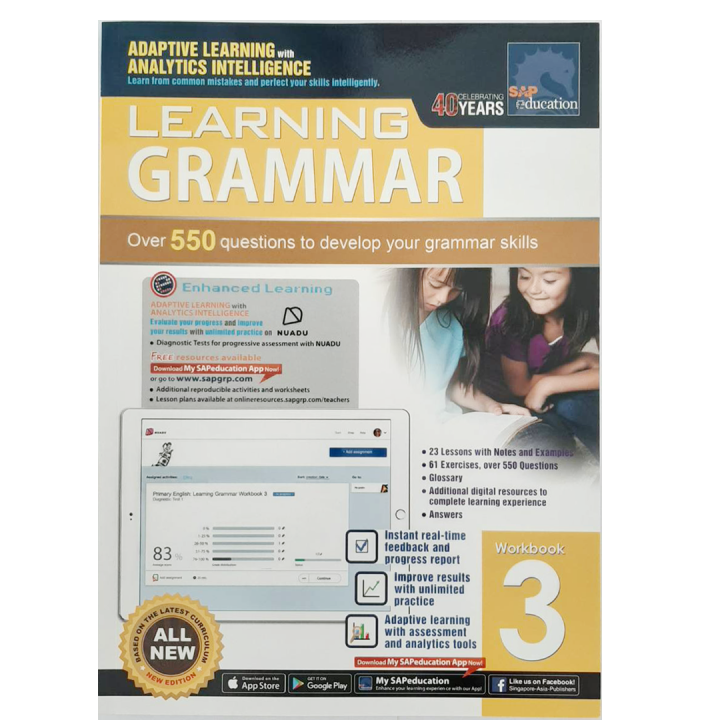แบบฝึกหัดภาษาอังกฤษ ป.3 Learning+ English Grammar Workbook 3 | Lazada.co.th