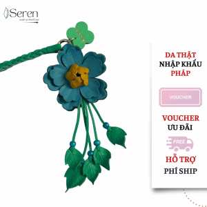 Charm treo túi xách thiết kế hoa trà phụ kiện treo túi xách balo xinh xắn chất liệu từ da thật nhập khẩu Pháp không bị trôi màu theo thời gian phụ kiện thời trang xinh xắn treo túi xách balo túi tote quà tặng ý nghĩa cho các cô nàng