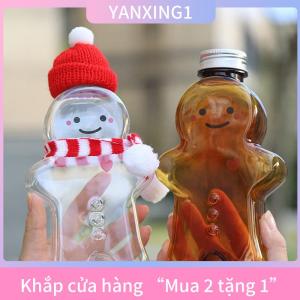 [COD] YANXING1 Dễ thương người đàn ông bánh gừng uống cốc cầm tay Shaker uống chai nhà bếp sữa trà Chai nước nhà vài món quà giáng sinh