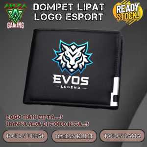 MURAH Dompet Pria Wallet Lipat Anak Karakter Anime Logo Gamer Mobile Legends EVOS Ml Free Fire Gambar Esport Gaming Bahan Kulit Sintetis Premium