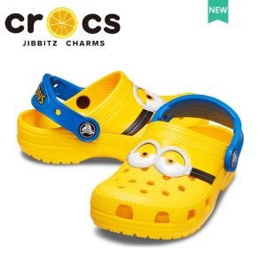 Crocs Kids minions CLOG Childrens Big Toe Shoes Hole Beach Sandals Lightweight Anti-Slip Suitable For Travel#206810