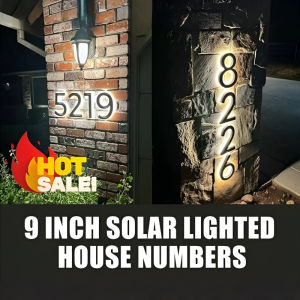💡 Glowing LED Number Light With Back-Installation 3D Design LED Lighting Effect For Urban White-Collar Multiple Sizes Available Metal Material Waterproof & Dustproof - LED Door Number Light