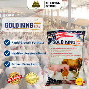 Gold King USA 250G Growth Enhancer – Effective Weight Gain for Ducks Goats & Pigs