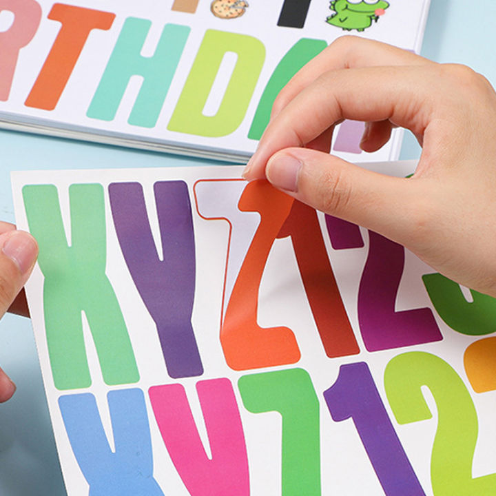 🔥chageey👍 Creative Alphabet stickers color English letter and number