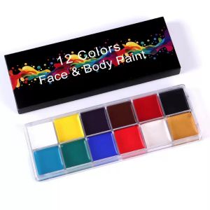 Face paint  body paint สีเพ้นท์ร่างกาย เพ้นท์หน้า กันน้ํา สีเพ้นท์หน้า รับไว1-2วัน สีเพ้นท์หน้าปาร์ตี้แฟนซี สีน้ํามันสําหรับเพ้นท์ร่างกาย 12 สี