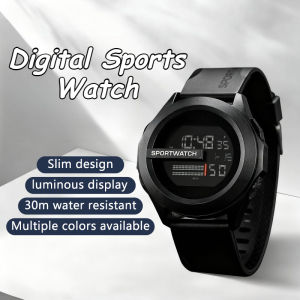 Lightweight Digital Sports Watch 30M Waterproof With Night Light Display Multi-color Wristwatch