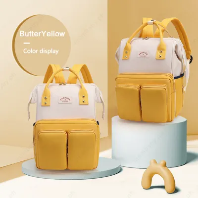 5-In-1 Fashion Mommy Bags For Baby Large Capacity Waterproof Hospital Bag Lightweight Diaper Bag For Travel Stroller Bag