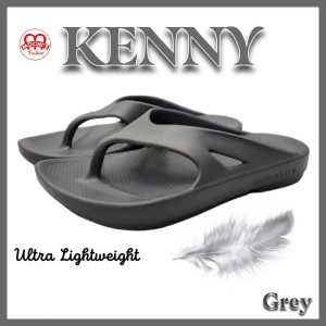 Duralite Kenny Mens Lightweight and waterproof non-slip rubber soles Sandals/Flipflops (Dk.Grey)