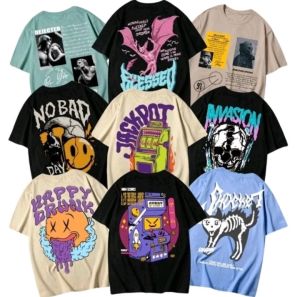 Paket Hemat 100 Ribu Dapat 5Pcs Kaos Distro Mix Brand Pria Dan Wanita Full Tag & Label | Atasan Kaos Pria Best Quality