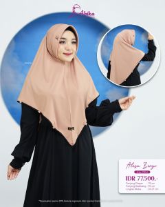 AB 837 BERGO ALESHA BY ABIKA HIJAB / Hijab Jilbab Kerudung Instan Langsung Pakai Simpel Cantik Elegan Kalem Menutup Dada / Daily Hijab Jilbab Harian Adem Nyaman