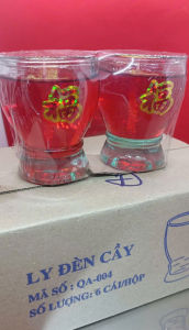 Đèn cầy ly 004 [hop =6ly] cao 11cm x R 9cm đốt liên tục 3 ngày | Nến ly [Combo 6ly] để bàn thờ | Đồ cúng đồ phong thủy
