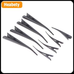 【2-3 days delivery】 4Pcs 12.5cm Long Metal Hair Clips Hollow Flower Duckbill Hair Clamps Hair Accessories Duck Teeth Bows Hairgrips Hairdressing Salon Tip Clip Black Clip