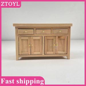 ZTOYL💝 1Pcs 1 12 Scale Dollhouse Cabinet Living Room Miniature Birch Doll House Simulation Storage Cabinet DIY Accessories