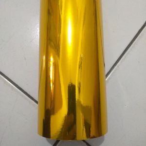 Stiker Skotlet Emas GOLD CHROME Krom MIRROR Motor Mobil Modif (ukuran P: 50 cm x L : 50 Cm)