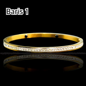 Gelang Titanium Emas Kesehatan Wanita Energi Bio Magnetik