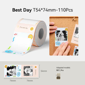 NIIMBOT Photo Label for B1 Pro B2 Pro B21 PRO Photo Paper Waterproof Sticker Card for Scrapbook