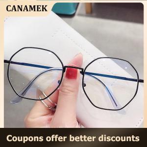 【 CANAMEK 】 Glasses Ultralight Alloy Frame Plain Men Women Anti Blue Light Glasses Party Decorate Eyeglasses Fake Glasses