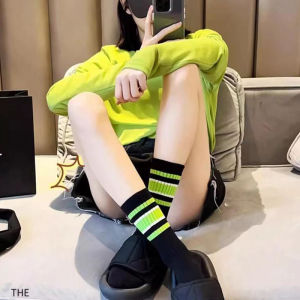 ฤดูใบไม้ร่วงฤดูหนาวถุงเท้ายาวอบอุ่นผ้าฝ้ายหนาBreathableกลางถุงเท้าแฟชั่นถุงเท้าลายสำหรับสตรี