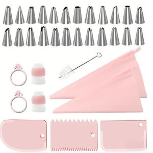Tulip Home Furnishings Store Cake Turntable Rotating Stand Non Slip Base Icing Decor Tool Set Smooth Spinner Scraper Home Baking