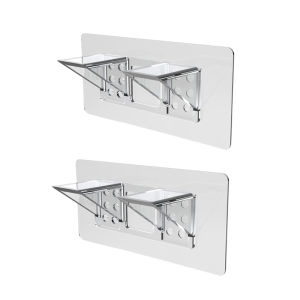 4/8pcs Strong Adhesive Clapboard Hook / Anti-Side Slip Layer Support Brackets / Non-Marking Sticky Kitchen Cabinet Divider Brackets