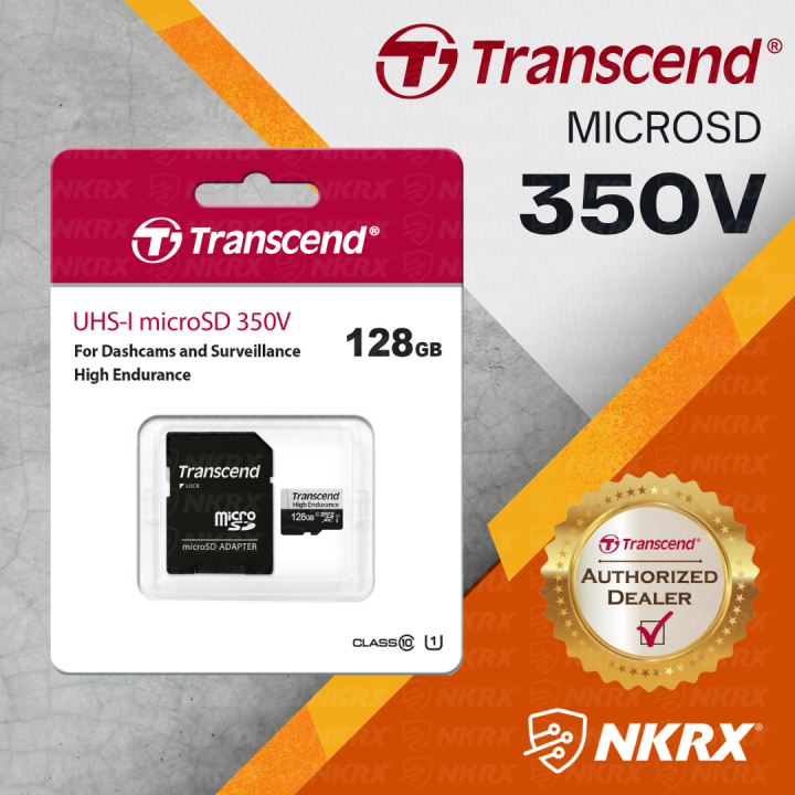 Transcend 350V High Endurance microSD 128GB for Dashcams