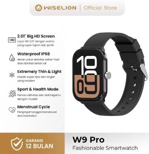 WISELION W9 Pro Fashionable Smartwatch - Women Health Monitoring & Sport Analyse - iP68 Water proof | | Sport & Health | 2.01" AMOLED Display | Hi-Fi Sound Music | SOS | Womens Watches | Mens Watches | Sleep Monitoring | Oximeter