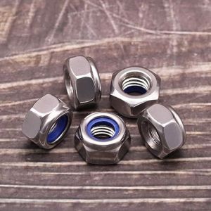10pcs - 3mm - 12mm MM Stainless Lock Nut /Nylon Locknut M3 M4 M5 M6 M8 M10 M12 STAINLESS 304 METRIC