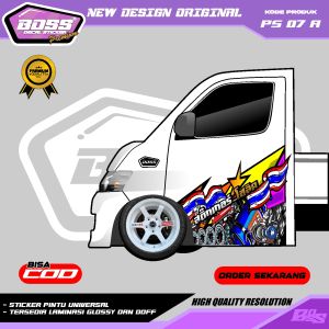 PS 07-DECAL STIKER PINTU PICKUP VARIASI L300 GRANDMAX FUTURA TAGRA ZEBRA-STIKER LIVERY MOBIL PICKUP