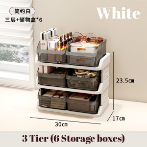 Desktop Multi-Function Organizing Box Clear Drawer Multi-Layers Storage Racks Cosmetic Organizer Makeup Storage Box