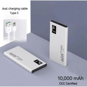 66w Fast Charging Powerbank CCC Certifed 10000mAh 20000mAh 30000mAh Dual USB + Type C LED Digital Display Power Bank High Capacity 快充充电宝