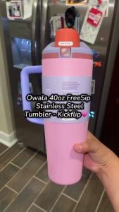 Owala FreeSip 40oz Large Capacity Insulated Water Bottle 304 Stainless Steel Leak Resistant