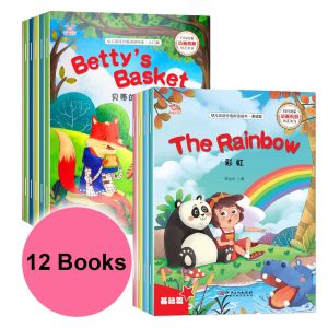 12 Books Set Kids English Storybooks Early Learning Story Books Bedtime Reading Pre School Learning with Reading Sound Audio