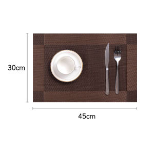 ผ้าปูโต๊ะอาหารสี่เหลี่ยม แผ่นรองแก้ว แผ่นรองโต๊ะ อาหาร เป็นอุปกรณ์ตกแต่ง ประดับโต๊ะ วางเครื่องครัว เป็นวัสดุ PVC ทนความร้อน ได้ดี