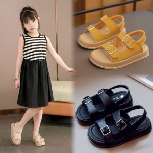 Dép sandal đi học cho bé gái 3 tuổi-12 tuổi Dép quai hậu bé gái 2 khuy dán phong cách Hàn Quốc siêu xinh đế êm chống trượt