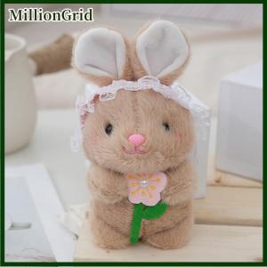 MillionGrid Kawaii Creative Hat Rabbit Plush Toy Keychain Cute Cartoon Rabbit Keychain Pendant Fashion Backpack Decoration Birthday Gifts