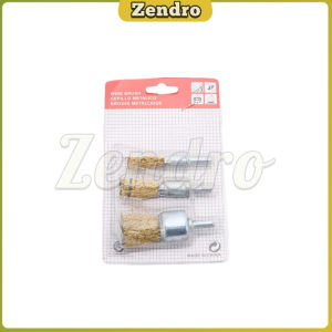 ZEO Steel Wire Polishing Wheel Grinder Cleaning Gold Tone Crimped Brush Tool 3Pcs/set