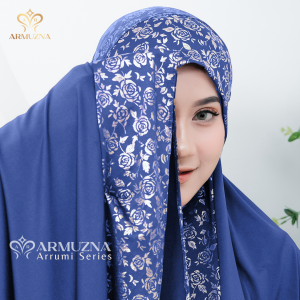 Armuzna - Mukena Jersey Jumbo Premium Malaysia Motif 2in1 Renda Dewasa Almaheera