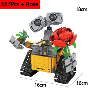 Disney WALL-E&EVE Building Blocks Disney WALL-E Figure Blocks Disney Cartoon Character building block Toys For Kid Birthday Gift
