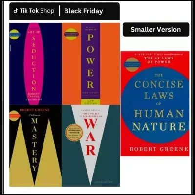 Robert Greene 5-Book Set (CONCISE EDITIONS) – Exact Copy Set | 48 Laws of Power Art of Seduction Mastery & More (Smaller Version)