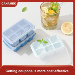 【CANAMEK】 Ice-Making khuôn khay đá gia dụng với nắp hộp làm đá khuôn