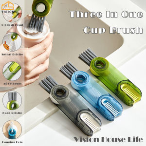 Vision Multifunctional Silicone Cup Bottle Brush Household Cup Lid Cleaning Brush Foldable Gap Cleaning Tools Crevice Brush for Water Bottles Covers